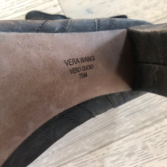 Vera Wang Leather Platform Booties - Picture 4 of 5